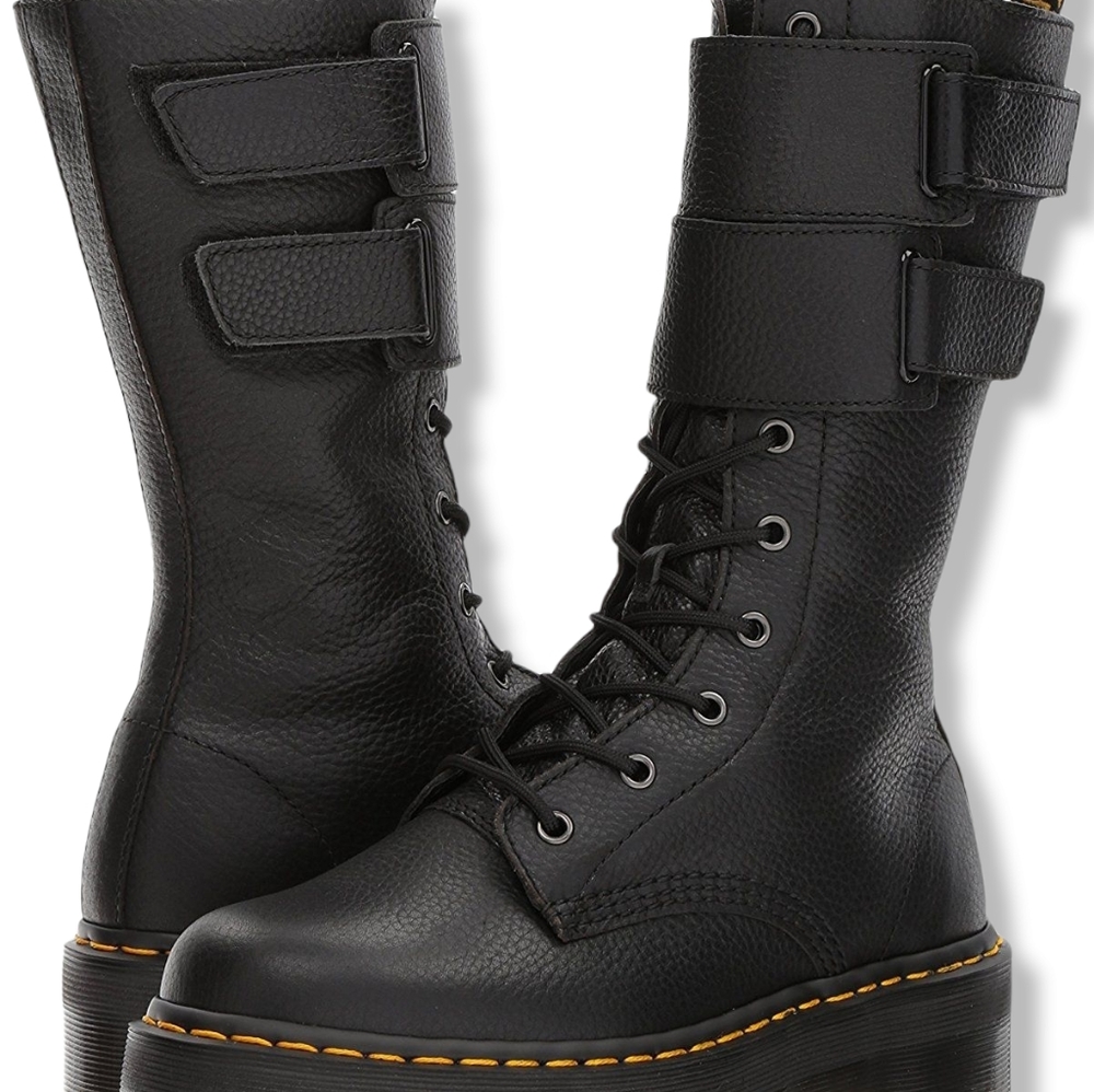 BRAND NEW Rare Dr. Martens JAGGER 10 Eye Tall Combat Platform Boots Velcro Doc - Picture 3 of 16